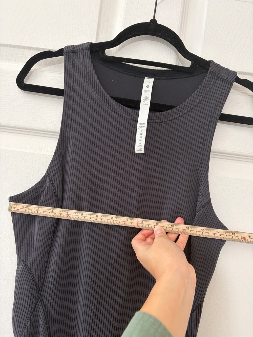Lululemon size 12 Women’s Ribbed Tank Dress - Charcoal Gray - Picture 6 of 6